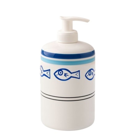 Ceramic soap dispenser Corfù De Simone handmade sicilian pottery Ceramic soap dispenser Corfù De Simone handmade sicilian pottery